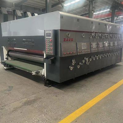 Flekso Folder Gluer Casemaker z grubością ściany 50-70 mm, precyzją druku ± 0,5 mm i systemem kleju Flexo Box