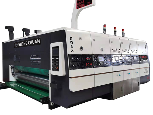1400 Automatyczna 3-kolorowa maszyna do druku fleksograficznego z rowkami do pudełka na pizzę