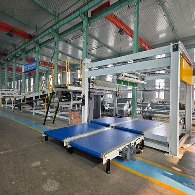 Linia produkcyjna tektury falistej z pływającą płytą dociskową, obejmująca wymagania temperaturowe od 160°C do 180°C i 2 zawory proporcjonalne