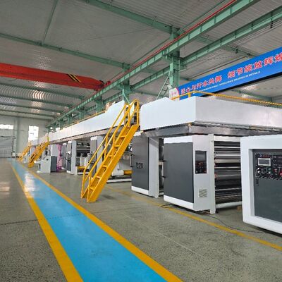 Zawór proporcjonalny 2 sztuki Linia produkcyjna tektury falistej z 16 nagrzewnicami parowymi i pływającą płytą dociskową